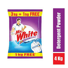 Mr. White Ultimate whiteness Detergent Powder - Buy 3 kg Get 1 kg Free - Brand Offer